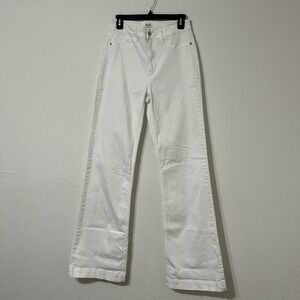 Amalli Talli White Wide Leg Jeans High Rise Tall Straight Leg Y2K Pants size 28